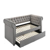 Loe Daybed w Pull Out Trundle | Chesterfield Dove Gray Upholstery