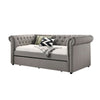 Loe Daybed w Pull Out Trundle | Chesterfield Dove Gray Upholstery