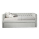 Lem Daybed w Pull Out Trundle | Chesterfield Dove Gray Upholstery