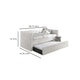 Lya Daybed w Pull Out Trundle | Textured Tufted White Dove Upholstery BM336456
