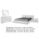 Zor 4pc King Size Bedroom Set | White Faux Leather and LED Mirror