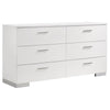 Zor 5pc King Size Bedroom Set | White Faux Leather and LED Mirror