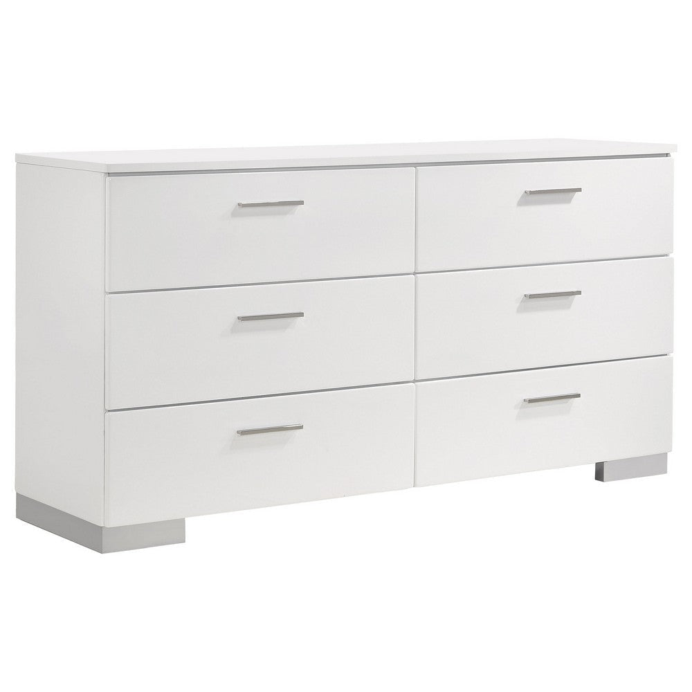 Zor 5pc King Size Bedroom Set | White Faux Leather and LED Mirror