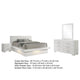 Bela 4 Piece Queen Bedroom Set | LED Lit Bedframe | Snow White Wood