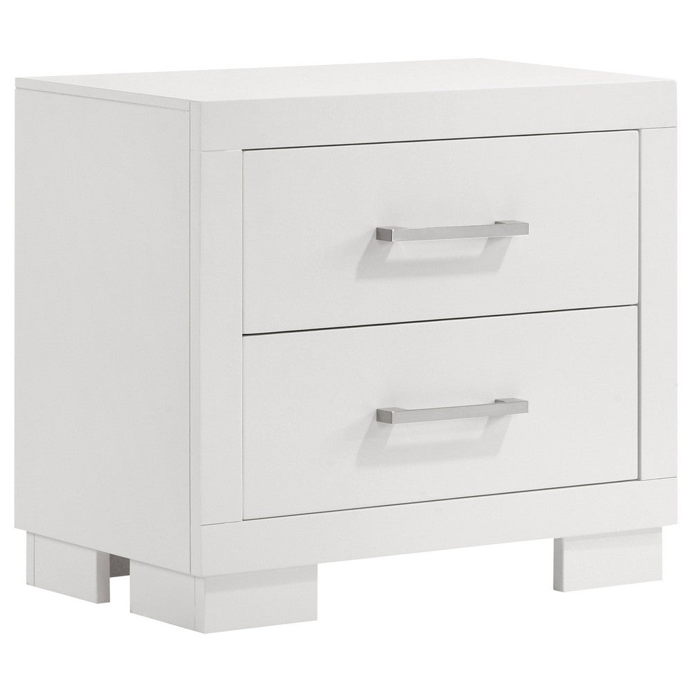 Bela 5 Piece Queen Bedroom Set | LED Lit Bedframe | Snow White Wood