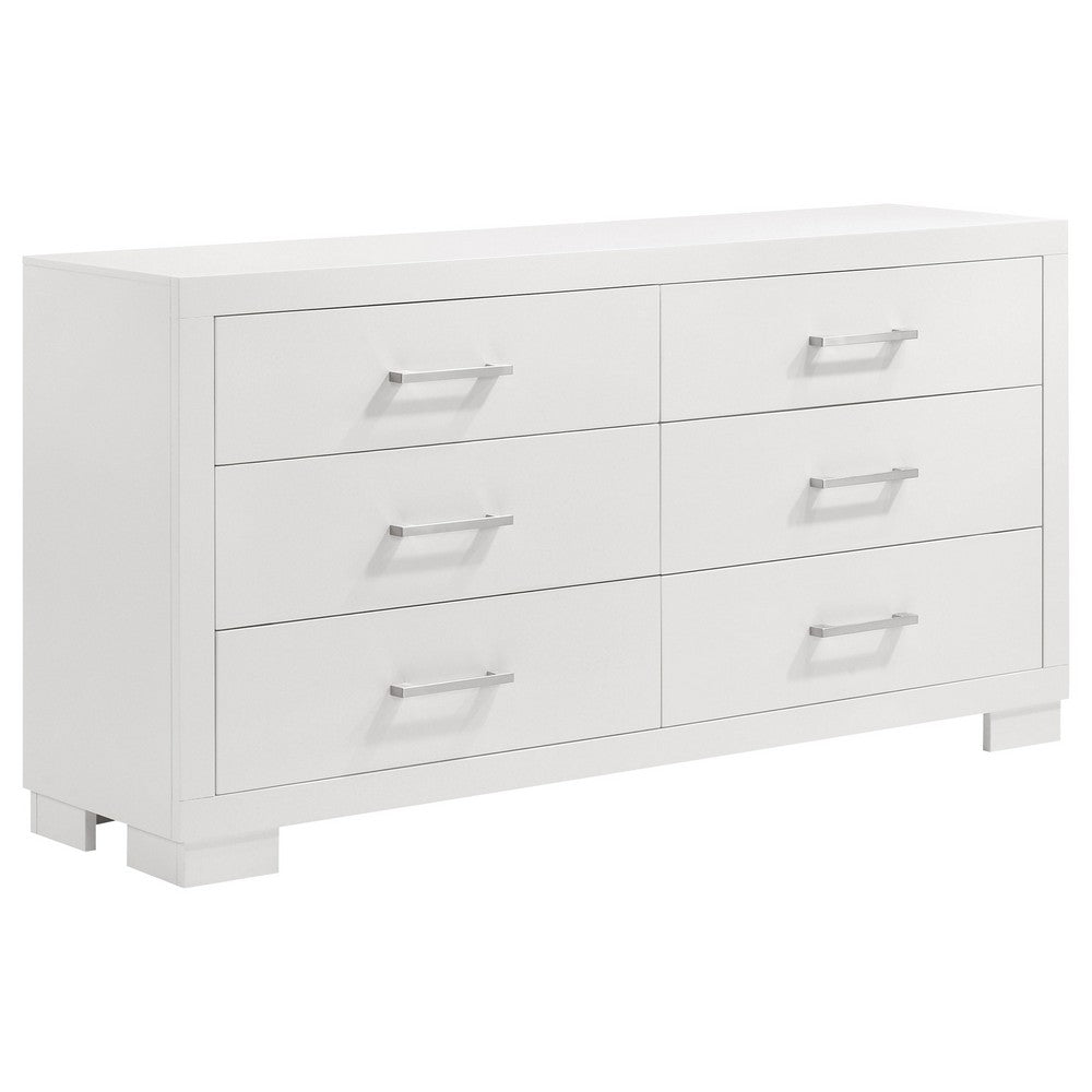 Bela 5 Piece Queen Bedroom Set | LED Lit Bedframe | Snow White Wood