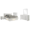 Bela 5 Piece Queen Bedroom Set | LED Lit Bedframe | Snow White Wood