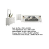 Bela 6 Piece Queen Bedroom Set | LED Lit Bedframe | Snow White Wood