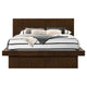 Bela 4 Piece Queen Bedroom Set | LED Underlight | Dark Brown Wood