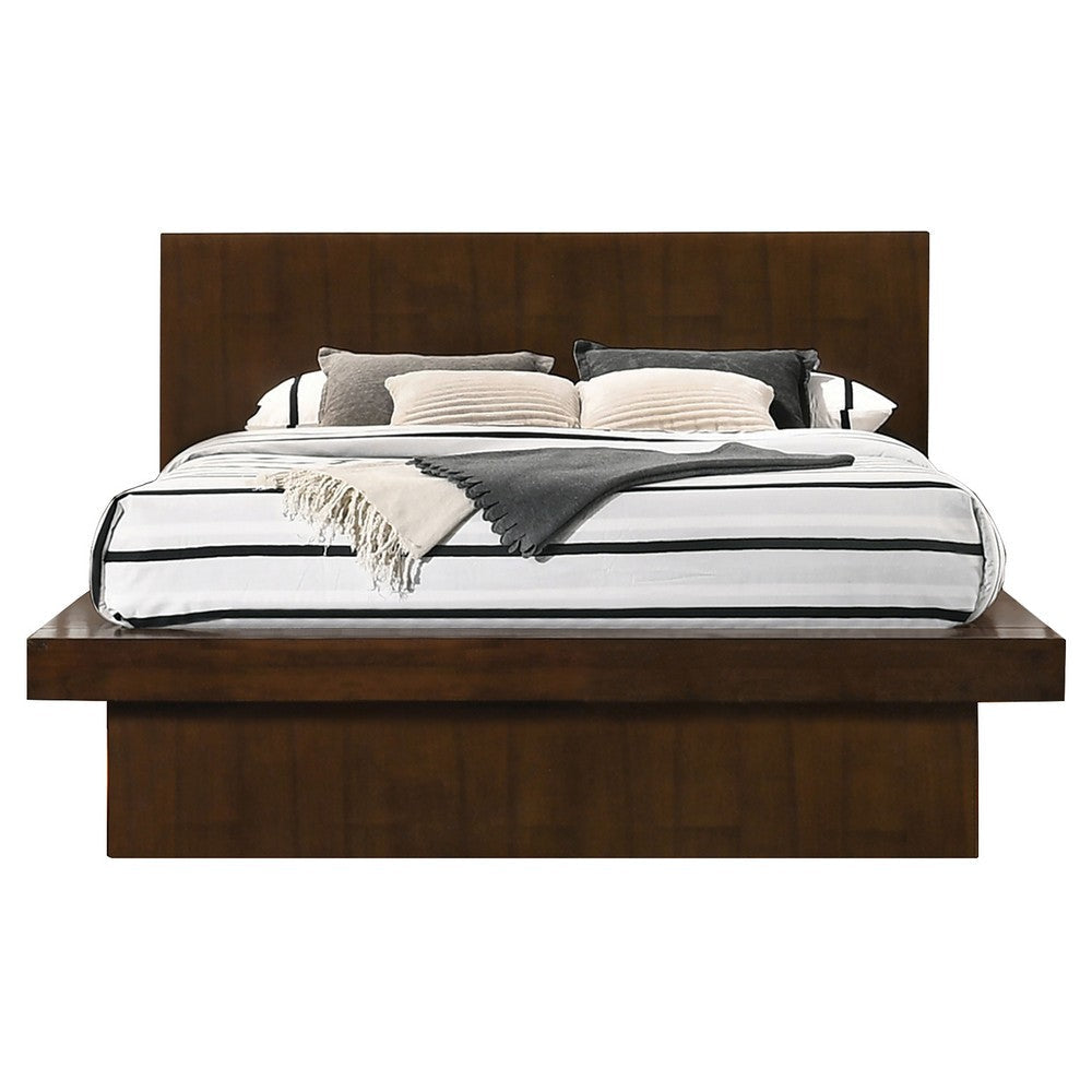 Bela 5 Piece Wall Panel Queen Bedroom Set | LED Underlight Dark Brown