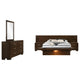 Bela 5 Piece Wall Panel Queen Bedroom Set | LED Underlight Dark Brown