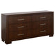 Bela 6 Piece Wall Panel Queen Bedroom Set | LED Underlight Dark Brown