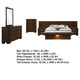 Bela 6 Piece Wall Panel Queen Bedroom Set | LED Underlight Dark Brown