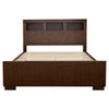 Bela 5 Piece Queen Bedroom Set | Bookcase Headboard | Dark Brown Wood