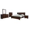 Bela 5 Piece Queen Bedroom Set | Bookcase Headboard | Dark Brown Wood