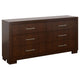 Bela 5 Piece Queen Bedroom Set | Bookcase Headboard | Dark Brown Wood