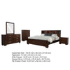 Bela 5 Piece Queen Bedroom Set | Bookcase Headboard | Dark Brown Wood