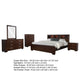 Bela 5 Piece Queen Bedroom Set | Bookcase Headboard | Dark Brown Wood