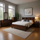 Bela 5 Piece Queen Bedroom Set | Bookcase Headboard | Dark Brown Wood