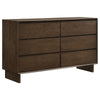 Genu 4pc Queen Size Bedroom Set | Modern Warm Brown Rubberwood