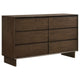 Genu 4pc Queen Size Bedroom Set | Modern Warm Brown Rubberwood