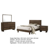 Genu 4pc Queen Size Bedroom Set | Modern Warm Brown Rubberwood
