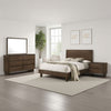 Genu 4pc Queen Size Bedroom Set | Modern Warm Brown Rubberwood