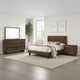Genu 4pc Queen Size Bedroom Set | Modern Warm Brown Rubberwood