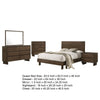 Genu 5pc Queen Size Bedroom Set | Modern Warm Brown Rubberwood