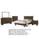 Genu 5pc Queen Size Bedroom Set | Modern Warm Brown Rubberwood