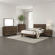 Genu 5pc Queen Size Bedroom Set | Modern Warm Brown Rubberwood