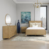 Fij 4pc Queen Bedroom Set w Round Dresser Mirror | Sand Brown | Rattan