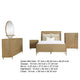 Fij 5pc Queen Bedroom Set w Round Dresser Mirror | Sand Brown | Rattan
