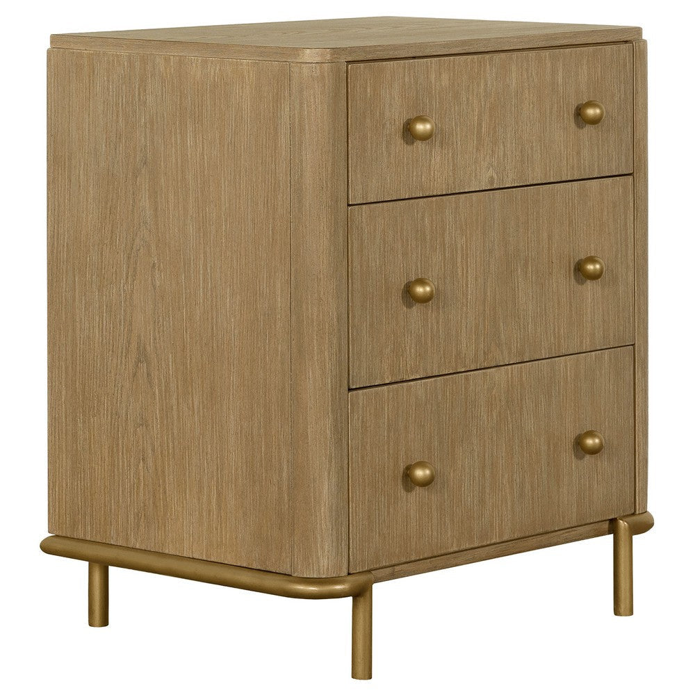 Fij 5pc Queen Bedroom Set | Dresser Mirror | Sand Brown | Gray Fabric