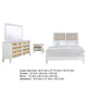 Heo 4pc Queen Bedroom Set | Rattan Woven Drawer | Brown Fabric | White