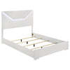 Ivon 4pc Queen Bedroom Set | Diamond Embossed | White High Gloss | LED