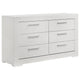 Ivon 5pc Queen Bedroom Set | Diamond Embossed | White High Gloss | LED