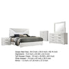 Ivon 5pc Queen Bedroom Set | Diamond Embossed | White High Gloss | LED
