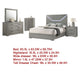 Ivon 5pc Queen Bedroom Set | Diamond Embossed | Gray High Gloss | LED