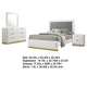 Caer 4pc Queen Bedroom Set in White | Gold Accents | Gray Upholstery BM336577