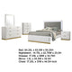 Caer 5pc Queen Bedroom Set in White | Gold Accents | Gray Upholstery BM336578