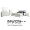 Sok 5pc Queen Bedroom Set | Faux Leather Upholstery | High Gloss White