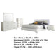 Sok 5pc Queen Bedroom Set | Faux Leather Upholstery | High Gloss White