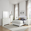 Sok 6pc Queen Bedroom Set | Faux Leather Upholstery | High Gloss White