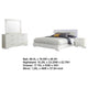 Sok 4pc King Bedroom Set | Faux Leather Upholstery | High Gloss White