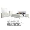 Sok 5pc King Bedroom Set | Faux Leather Upholstery | High Gloss White