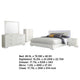 Sok 5pc King Bedroom Set | Faux Leather Upholstery | High Gloss White