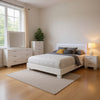 Sok 5pc King Bedroom Set | Faux Leather Upholstery | High Gloss White