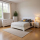 Sok 5pc King Bedroom Set | Faux Leather Upholstery | High Gloss White
