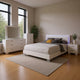 Sok 5pc King Bedroom Set | Faux Leather Upholstery | High Gloss White